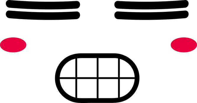 Cartoon bored face emoji illustration on transparent background. png