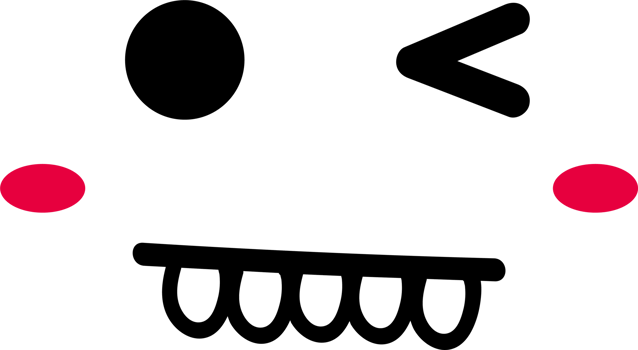 Cartoon wink face emoji illustration on transparent background. png