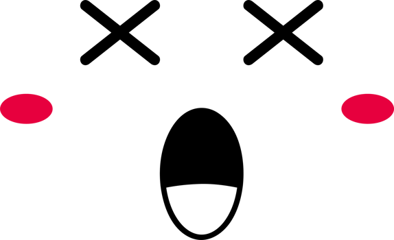 Cartoon surprised face emoji illustration on transparent background. png