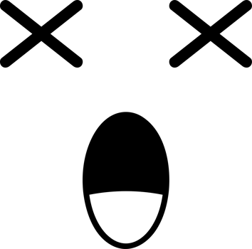 Cartoon surprised face emoji illustration on transparent background. png