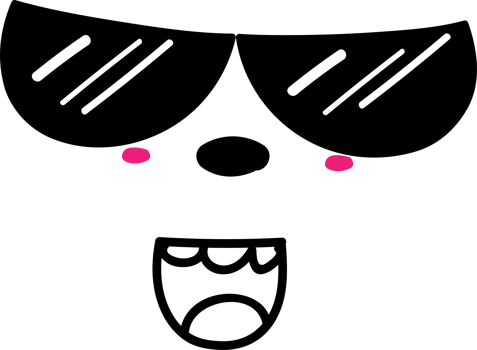 Cartoon cool face emoji illustration on transparent background. png