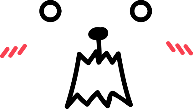 Cartoon surprised face emoji illustration on transparent background. png