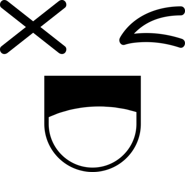 Cartoon wink face emoji illustration on transparent background. png