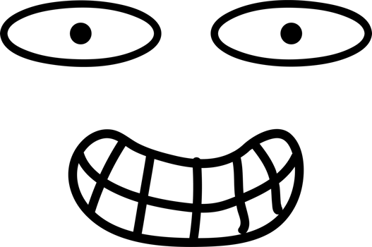 Cartoon smile face emoji illustration on transparent background. png