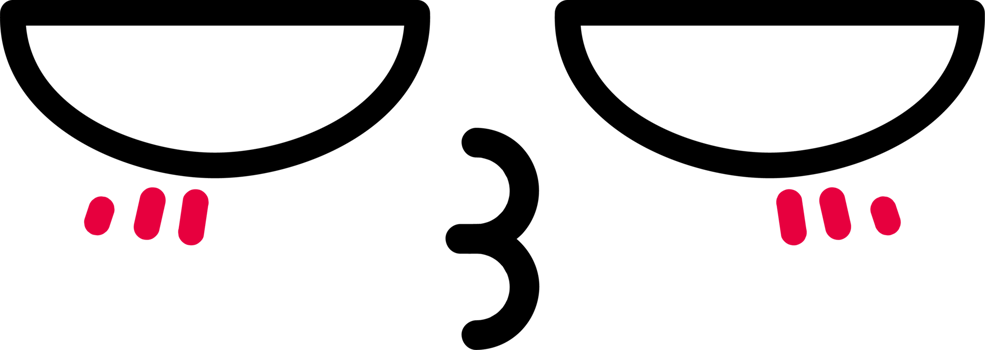 Cartoon shy face emoji illustration on transparent background. png