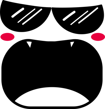 Cartoon cool face emoji illustration on transparent background. png