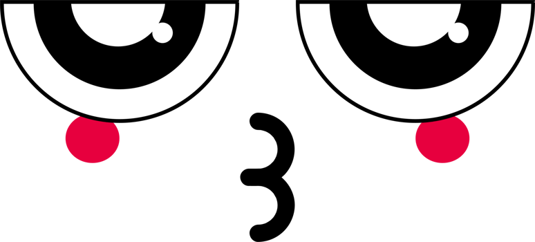 Doodle kiss emoji illustration on transparent background. png