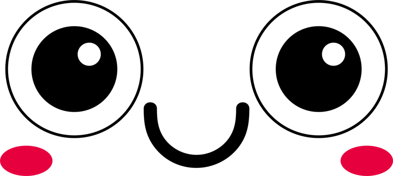 Cartoon smile face emoji illustration on transparent background. png