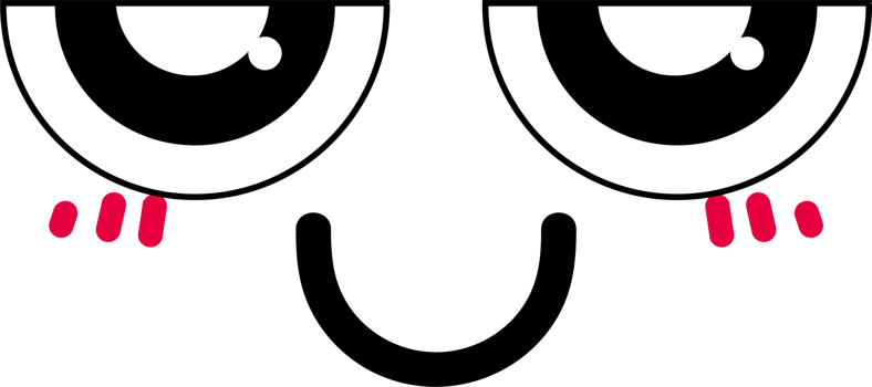 Cartoon shy face emoji illustration on transparent background. png