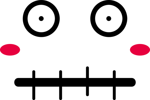 Cartoon shy face emoji illustration on transparent background. png