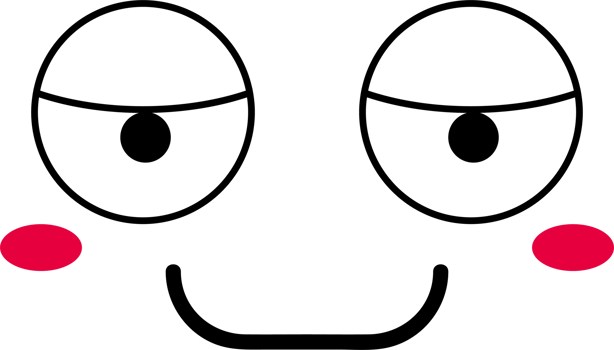 Cartoon shy face emoji illustration on transparent background. png