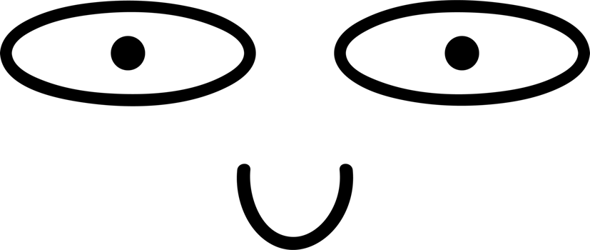 Smile face sticker illustration on transparent background. png