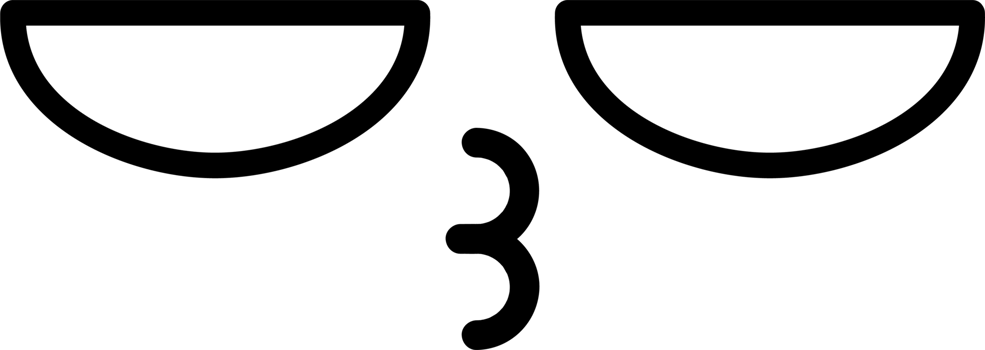 Doodle kiss emoji illustration on transparent background. png