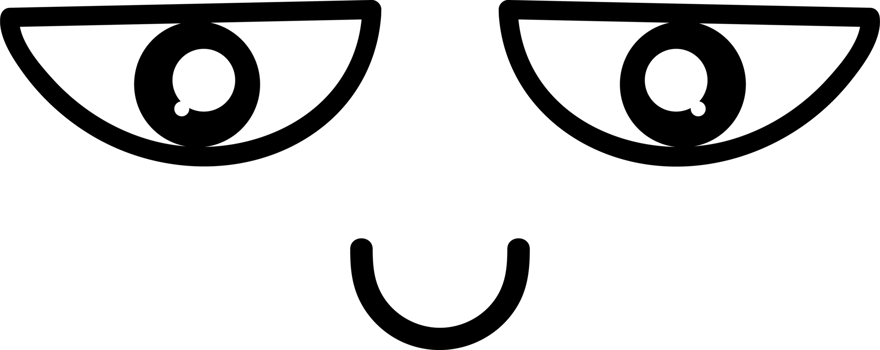 Smile face sticker illustration on transparent background. png
