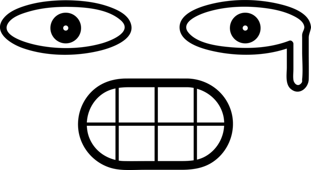 Cartoon cry face emoji illustration on transparent background. png