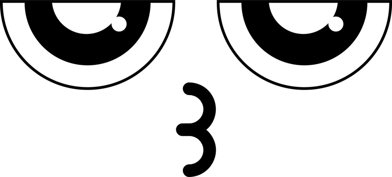 Doodle kiss emoji illustration on transparent background. png