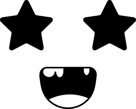 Doodle kawaii cute face emoji illustration on transparent background. png