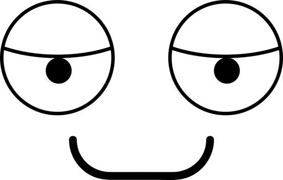 Cartoon smile face emoji illustration on transparent background. png