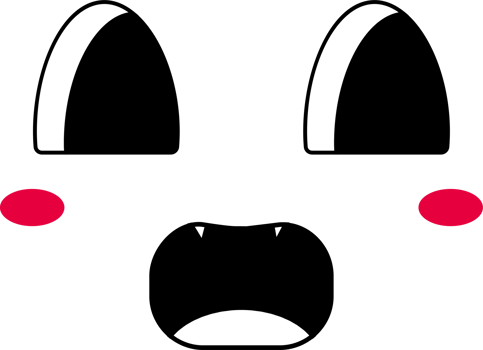 Doodle shy face emoji illustration on transparent background. png