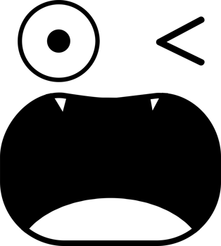 Doodle eye wink emoji illustration on transparent background. png
