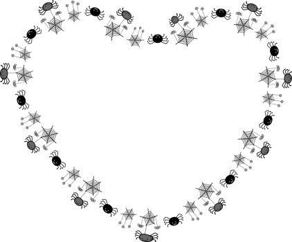 Halloween frame illustration on transparent background. png