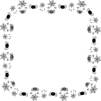 Halloween frame illustration on transparent background. png
