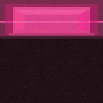 Shocking pink geometric abstract shapes illustrations with risograph effect. Vivid retro square card template with blank space for social media, flyers, decor and promotional products. vector