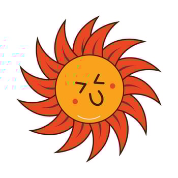 Sun doodle summer sun design element. Hand drawn cute sun symbols design. vector