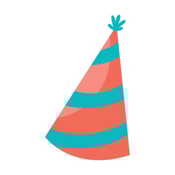 Party hat icon isolated design on white vector