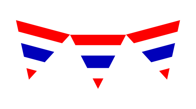 Flat illustration of the Thai flag. png