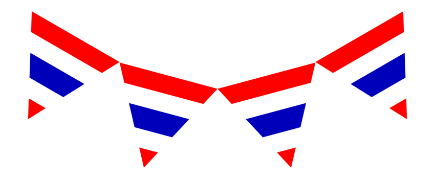 Flat illustration of the Thai flag. png