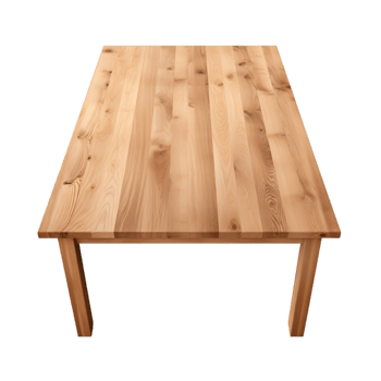 Wooden table on transparent background png
