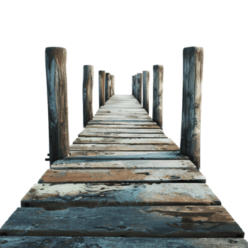 Dock Wooden Pier on Transparent Background png