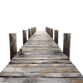 Dock Wooden Pier on Transparent Background png