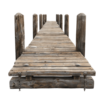 Dock Wooden Pier on Transparent Background png