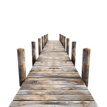 Dock Wooden Pier on Transparent Background png