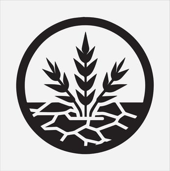 grass silhouette illustration on White Background vector