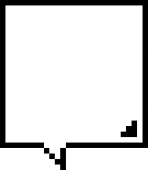 8bit retro game pixel speech bubble balloon icon sticker memo keyword planner text box banner png