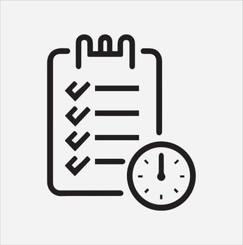 Notepad silhouette on White Background vector