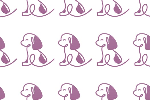 Cute dog seamless pattern background vector