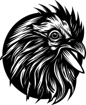 Chicken, Minimalist and Simple Silhouette - illustration vector