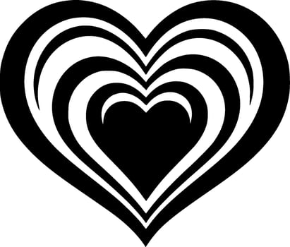 Heart, Black and White illustration vector