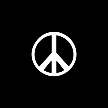 Peace - Minimalist and Flat Logo - illustration vector