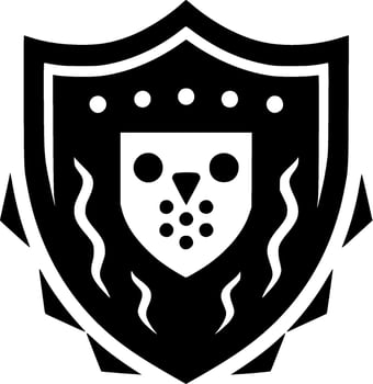 Shield, Black and White illustration vector
