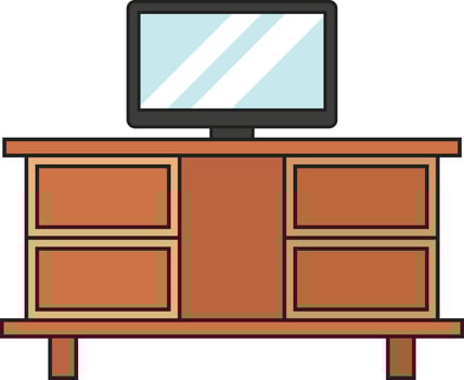 wooden drawer illustration vector