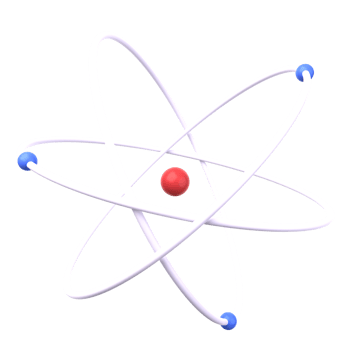 School and Education 3D icon concept. 3d illustration of Atom png