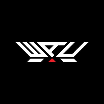 WAU letter logo design, WAU simple and modern logo. WAU luxurious alphabet design vector