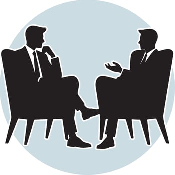Business People Talking Silhouette. vector