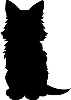 Doodle dog Cartoon stencil vector