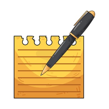 Illustration of paper and pen vector